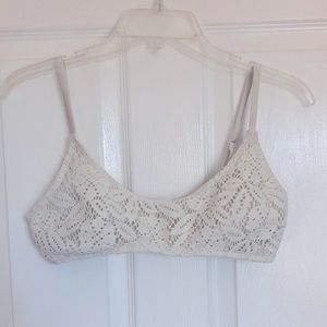 Aerie Eyelet Scoop Neck Bikini top